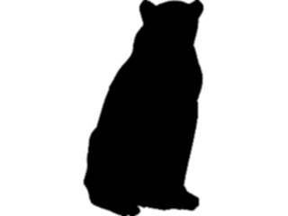 Sticker Custom Preview Image #025765 Animals Silhouettes Bear2