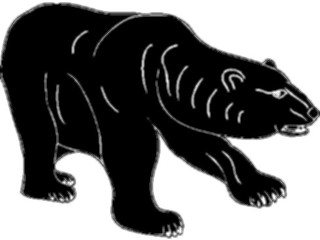 Sticker Custom Preview Image #025770 Animals Silhouettes Bear7