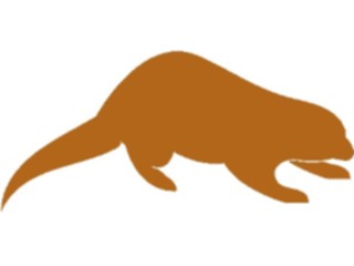 Sticker Custom Preview Image #025773 Animals Silhouettes Beaver1