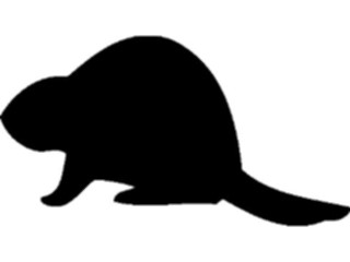 Sticker Custom Preview Image #025774 Animals Silhouettes Beaver2