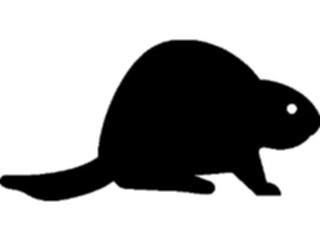 Sticker Custom Preview Image #025775 Animals Silhouettes Beaver3