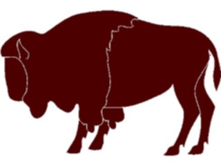 Sticker Custom Preview Image #025818 Animals Silhouettes Buffalo1