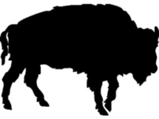 Sticker Custom Preview Image #025819 Animals Silhouettes Buffalo2