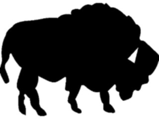 Sticker Custom Preview Image #025820 Animals Silhouettes Buffalo3