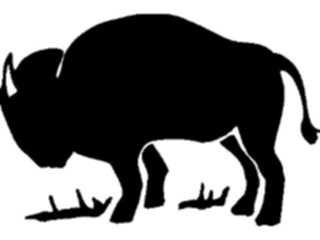 Sticker Custom Preview Image #025821 Animals Silhouettes Buffalo4