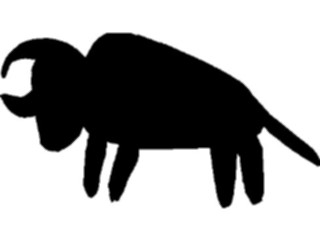 Sticker Custom Preview Image #025823 Animals Silhouettes Bull2