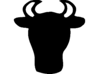 Sticker Custom Preview Image #025824 Animals Silhouettes Bull3