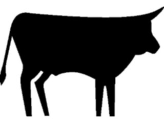 Sticker Custom Preview Image #025825 Animals Silhouettes Bull4