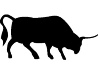 Sticker Custom Preview Image #025826 Animals Silhouettes Bull5