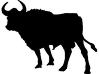 Sticker Custom Preview Image #025828 Animals Silhouettes Bull7