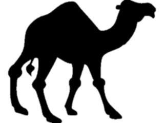 Sticker Custom Preview Image #025839 Animals Silhouettes Camel1