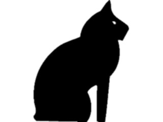 Sticker Custom Preview Image #025847 Animals Silhouettes Cat02