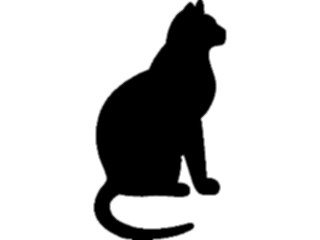 Sticker Custom Preview Image #025848 Animals Silhouettes Cat03