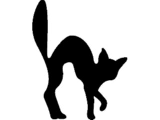 Sticker Custom Preview Image #025849 Animals Silhouettes Cat04