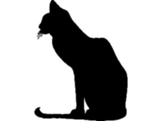 Sticker Custom Preview Image #025851 Animals Silhouettes Cat06