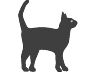 Sticker Custom Preview Image #025854 Animals Silhouettes Cat09