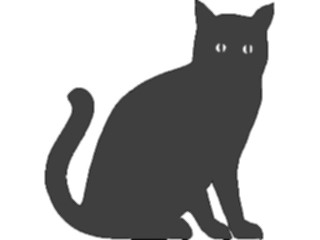 Sticker Custom Preview Image #025855 Animals Silhouettes Cat10