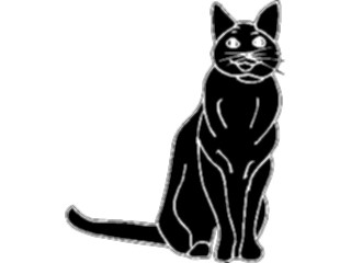 Sticker Custom Preview Image #025856 Animals Silhouettes Cat11