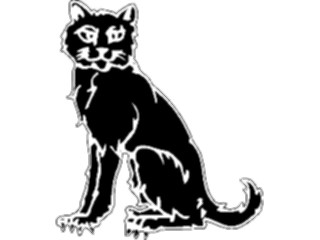 Sticker Custom Preview Image #025857 Animals Silhouettes Cat12