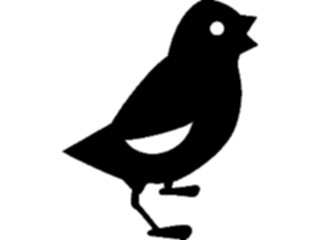 Sticker Custom Preview Image #025864 Animals Silhouettes Chick