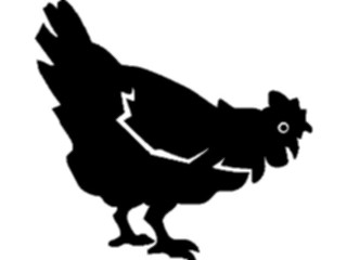 Sticker Custom Preview Image #025866 Animals Silhouettes Chicken2