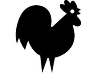 Sticker Custom Preview Image #025867 Animals Silhouettes Chicken3