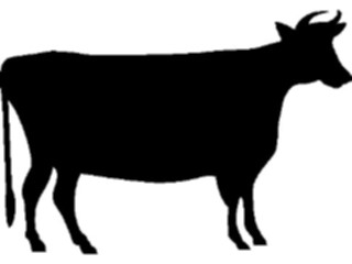 Sticker Custom Preview Image #025869 Animals Silhouettes Cow1