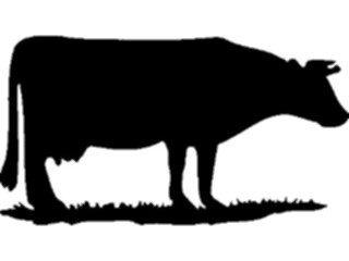 Sticker Custom Preview Image #025870 Animals Silhouettes Cow2