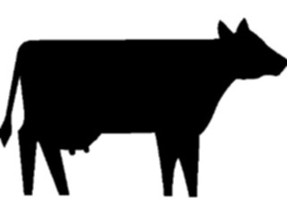 Sticker Custom Preview Image #025871 Animals Silhouettes Cow3