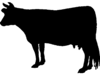 Sticker Custom Preview Image #025872 Animals Silhouettes Cow4