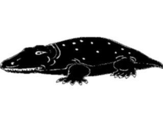 Sticker Custom Preview Image #025887 Animals Silhouettes Crocodile