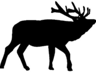 Sticker Custom Preview Image #025888 Animals Silhouettes Deer1