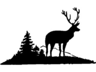 Sticker Custom Preview Image #025893 Animals Silhouettes Deer6