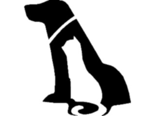 Sticker Custom Preview Image #025919 Animals Silhouettes Dog Cat