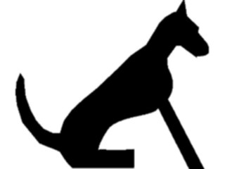 Sticker Custom Preview Image #025921 Animals Silhouettes Dog Sitting