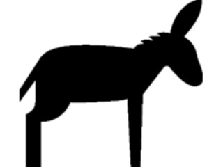 Sticker Custom Preview Image #025929 Animals Silhouettes Donkey1