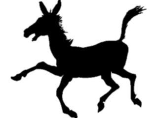 Sticker Custom Preview Image #025930 Animals Silhouettes Donkey2