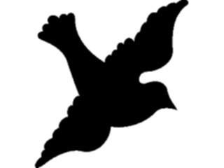 Sticker Custom Preview Image #025932 Animals Silhouettes Dove