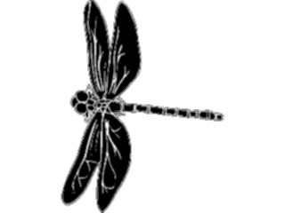 Sticker Custom Preview Image #025934 Animals Silhouettes Dragonfly2