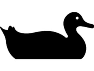 Sticker Custom Preview Image #025935 Animals Silhouettes Duck1