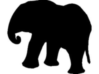 Sticker Custom Preview Image #025952 Animals Silhouettes Elephant2