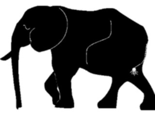 Sticker Custom Preview Image #025954 Animals Silhouettes Elephant4