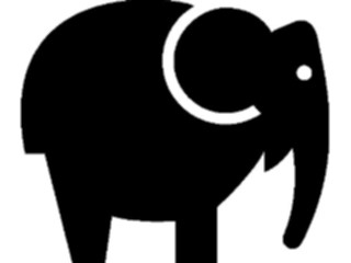 Sticker Custom Preview Image #025955 Animals Silhouettes Elephant5