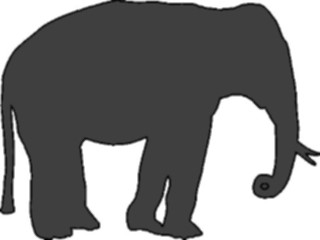 Sticker Custom Preview Image #025957 Animals Silhouettes Elephant7