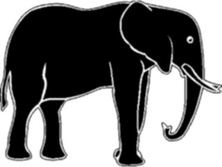 Sticker Custom Preview Image #025958 Animals Silhouettes Elephant8