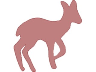 Sticker Custom Preview Image #025961 Animals Silhouettes Fawn