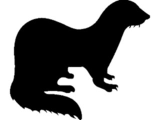 Sticker Custom Preview Image #025962 Animals Silhouettes Ferret