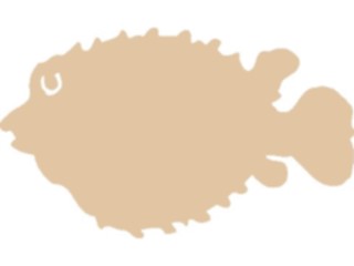 Sticker Custom Preview Image #026000 Animals Silhouettes Fish Puffer