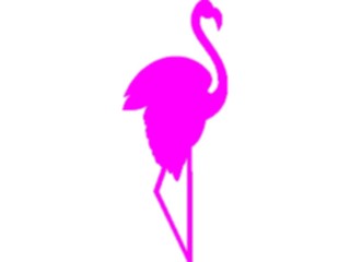 Sticker Custom Preview Image #026002 Animals Silhouettes Flamingo2