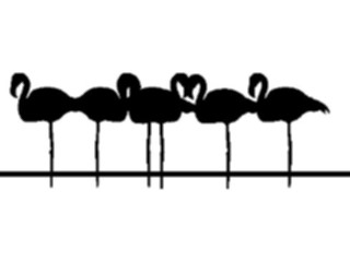 Sticker Custom Preview Image #026005 Animals Silhouettes Flamingos